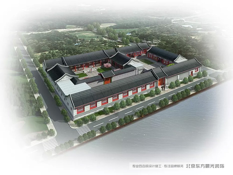 北京仿古中式別墅效果圖