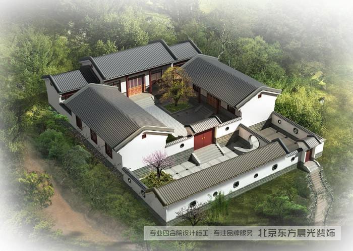 徽派二進(jìn)四合院裝修效果圖