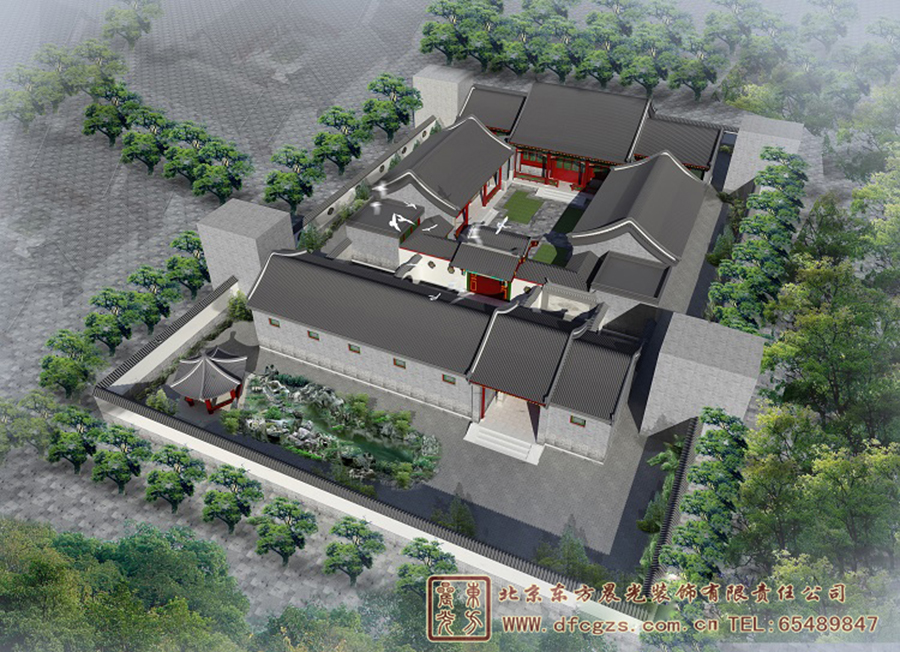 農(nóng)村仿古中式建筑設(shè)計