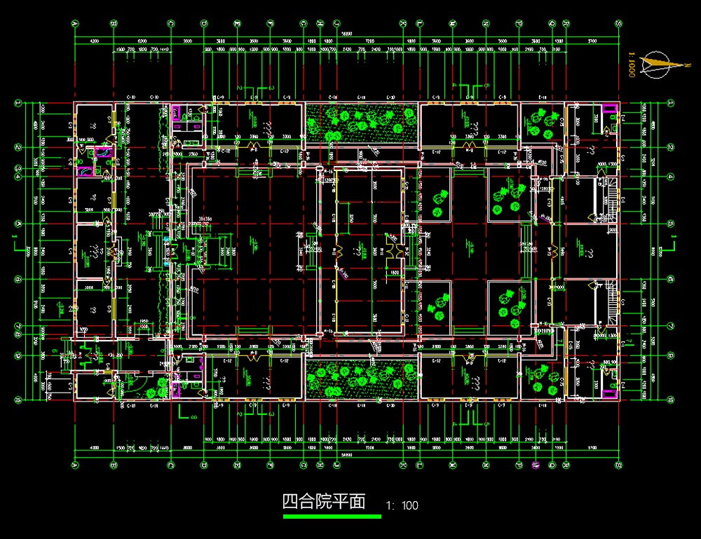 農(nóng)村中式會(huì)所施工圖