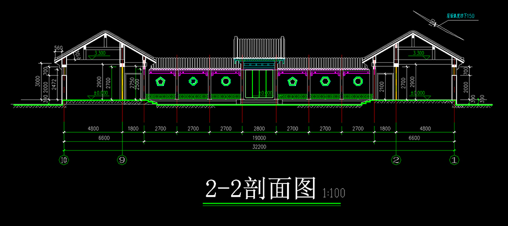 農(nóng)村中式會(huì)所施工圖